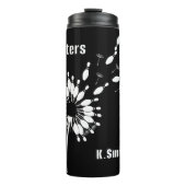 Paardenbloem Bowling Pin Graphic Design Thermosbeker (Voorkant)