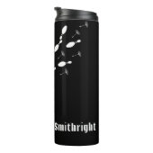 Paardenbloem Bowling Pin Graphic Design Thermosbeker (Geroteerd rechts)