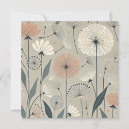 Paardenbloem Dandies Print Design Feestdagenkaart
