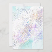 Paardenbloem en Glitter Trouw Save The Date Kaart (Achterkant)