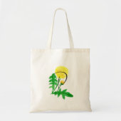 Paardenbloem in aquarel met initiaal 1 kant tote bag (Voorkant)