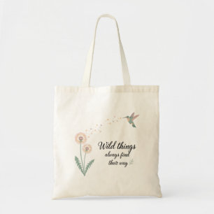 Paardenbloem Kolibrie Inspiratief Ontwerp Tote Bag