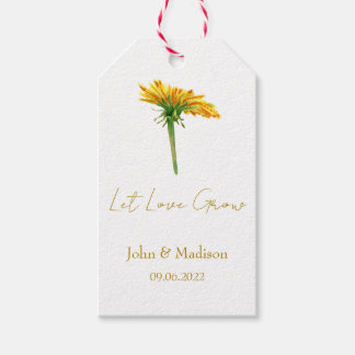 Paardenbloem | Laat liefde huwelijkszaad groeien  Cadeaulabel