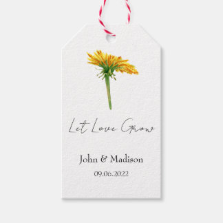 Paardenbloem | Laat liefde huwelijkszaad groeien  Cadeaulabel