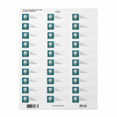 Paardenbloem libel rustiek blauw schuurhout etiket (Full Sheet)