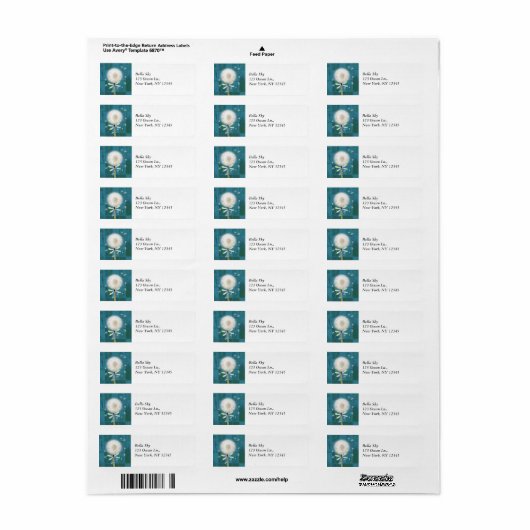 Paardenbloem libel rustiek blauw schuurhout etiket (Full Sheet)
