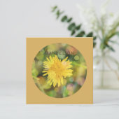 Paardenbloem met Kleurrijke Bokeh op Indisch Geel Feestdagenkaart (Staand voorkant)