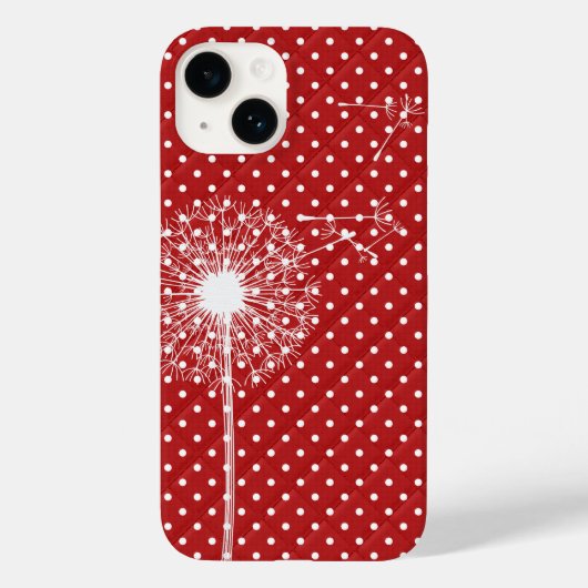 Paardenbloem op gequiliteerde stippen Case-Mate iPhone case (Achterkant)