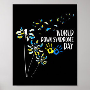 Paardenbloem Soks Wereld Down Syndroom Dag Bewustz Poster