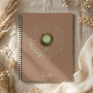 Paardenbloem Spiraal Notebook – Zachte Botanische Notitieboek