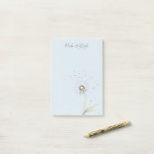 Paardenbloem Wens Post-it® Notes (Op bureau)