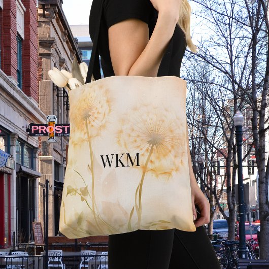 Paardenbloem Wensen Monogram Draagtas