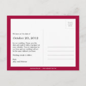 Paardenbloem Wensfoto Sla de datum op (Raspberry) Aankondigingskaart (Achterkant)