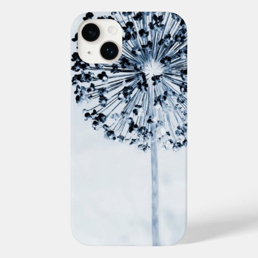 Paardenbloem wenst chique blauwe aangepaste bloems Case-Mate iPhone case (Achterkant)