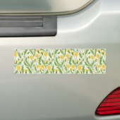 Paardenbloemen, groen, geel en wit bumpersticker (Op auto)