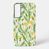 Paardenbloemen, groen, geel en wit samsung galaxy hoesje (Achterkant)