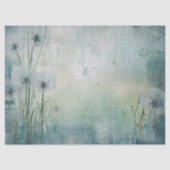 Paardenbloemen in een Blue Haze Decoupage Tissuepapier (Voorkant)