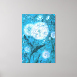 Paardenbloemen in Maan Licht Canvas Print - Schild