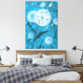 Paardenbloemen in Maan Licht Canvas Print - Schild (Insitu (Slaapkamer))