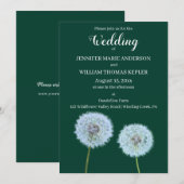 Paardenbloemen Paardenbloem klokken Donkergroene b Kaart (Voorkant / Achterkant)