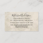 Paardenbloemen Paardensport  Paardenbloem Visitekaartje (Achterkant)