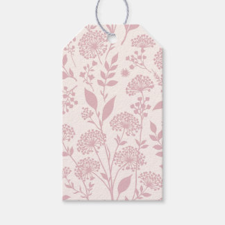 Paardenbloemwei Gedempte Roos - Neutraal Cadeaulabel