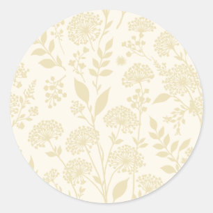 Paardenbloemwei Gouden Tarwe - Neutraal Ronde Sticker