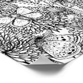 Paardenbloemwei in zwart-wit poster (Hoek)