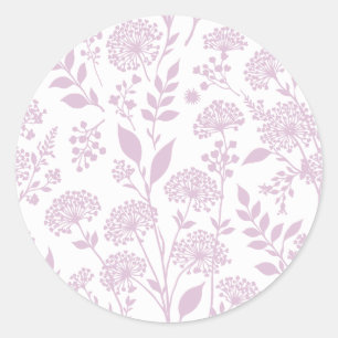 Paardenbloemwei Warme Lila - Neutraal Ronde Sticker