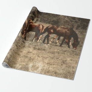 PaardenBoerderij  Land Rustisch Western Cadeaupapier