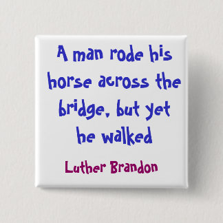 Paardenbrug Vierkante Button 5,1 Cm