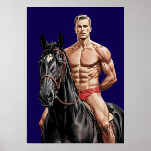 Paardencake op het paard poster