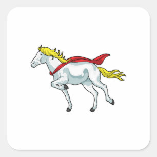 Paardencape Vierkante Sticker