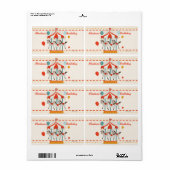 Paardencarrousel Mailing Sticker voor Waterflessen (Full Sheet)