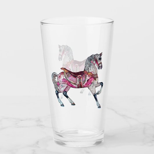 Paardencarrouselbekerglas Glas (Voorkant)