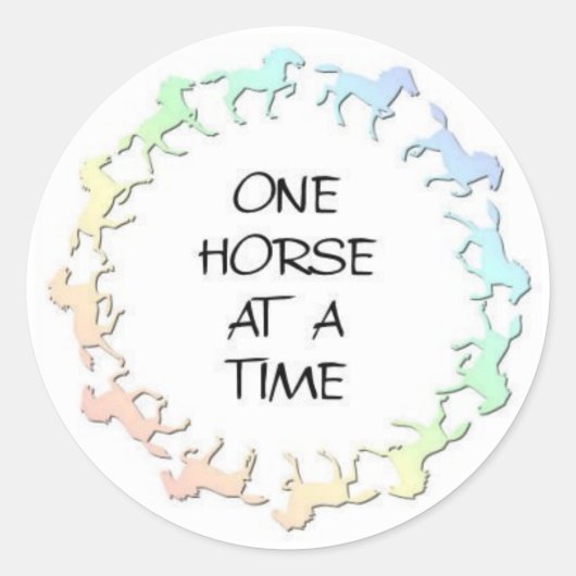 paardencircel ronde sticker (Voorkant)