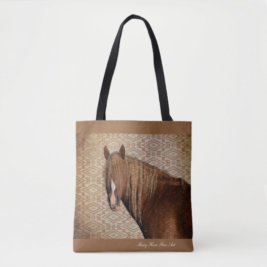 Paardendeken Canvas tas (Voorkant)