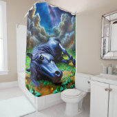 paardendutje douchegordijn (In situ)