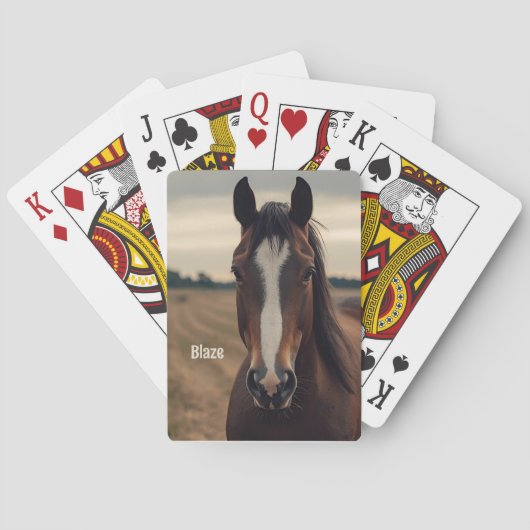 Paardeneigenaar Foto speelkaarten Stocking Stuffer (Achterkant)