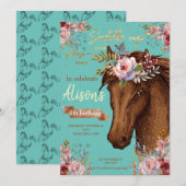 Paardenfeest op waterverf kaart (Voorkant / Achterkant)