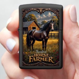Paardenfokker Donkere Paard Houten Schutting