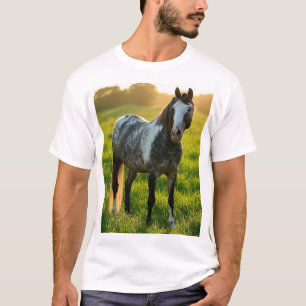Paardenfoto toevoegen Aanpassen T-shirt