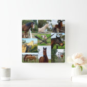 Paardenfotocollage, Vierkante Klok (Huis)