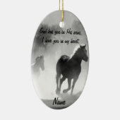 Paardengaloping uit de vuist keramisch ornament (Rechts)