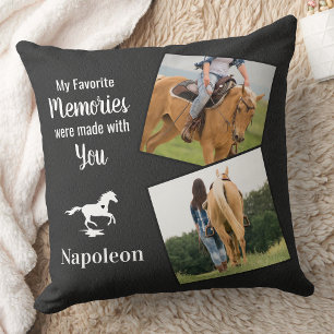 Paardengedenkteken - Pet Horse Loop Foto Keepasje Kussen