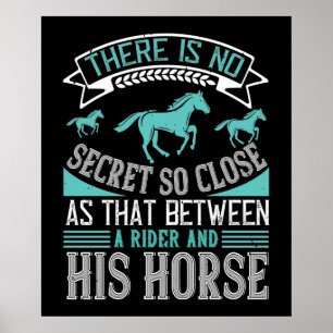 Paardengeheim tussen Rider en zijn paard Poster