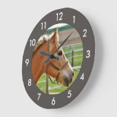 Paardengepersonaliseerde grote klok (Hoek)