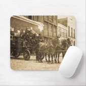 Paardengetrokken brandweermotor muismat (Met muis)