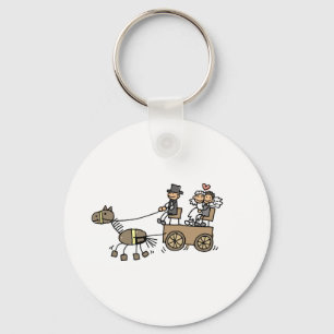 Paardengetrokken huwelijk sleutelhanger