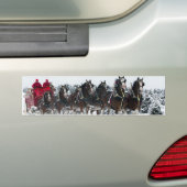 Paardengetrokken sleiderritje bumpersticker (Op auto)